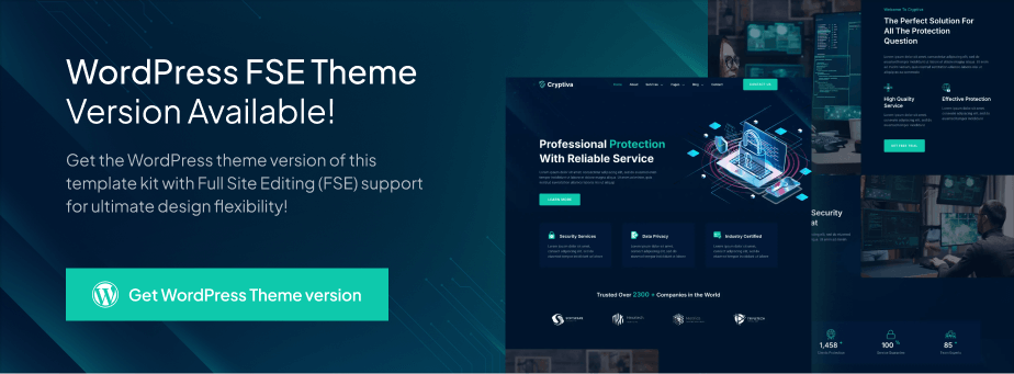 Cryptiva – Cyber Security Services Elementor Template Kit