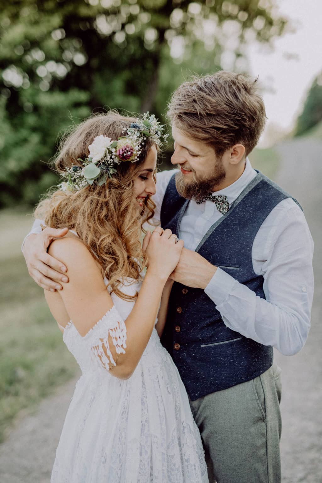 Beautiful Bride & Groom at sunset