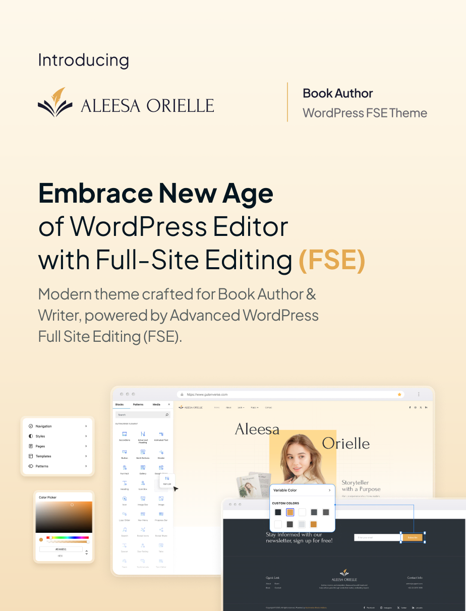Aleesa – Book Author & Writer FSE WordPress Theme - 4
