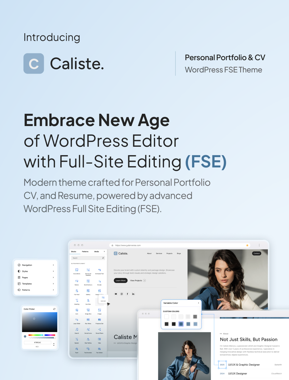 Caliste – Personal Portfolio CV & Resume FSE WordPress Theme - 4