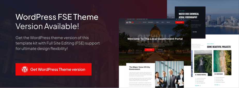 Cityvile – City Government & Municipal Elementor Template Kit
