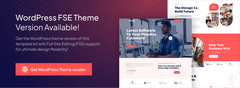 Disrupt - Tech Startup Business Elementor Template Kit