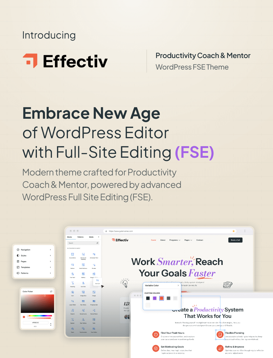 Effectiv – Productivity Coach & Mentor FSE WordPress Theme - 4