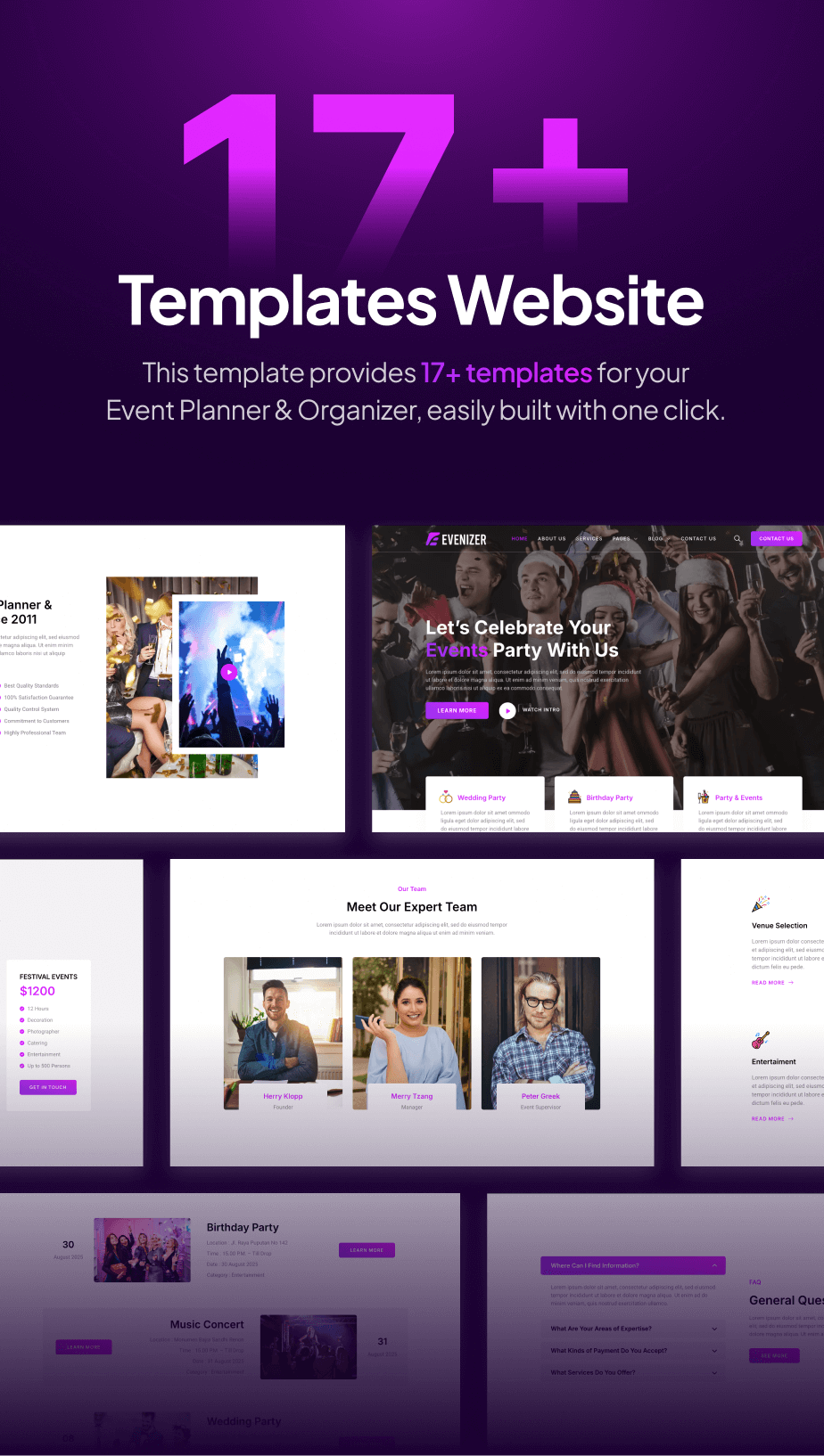 Evenizer – Event Planner & Organizer Gutenverse FSE WordPress Block Theme
