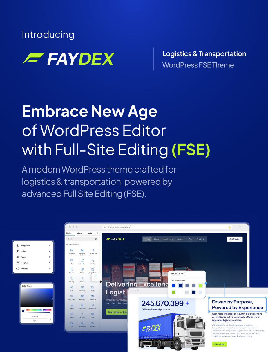 Faydex – Logistics and Transportation FSE WordPress Theme - 4