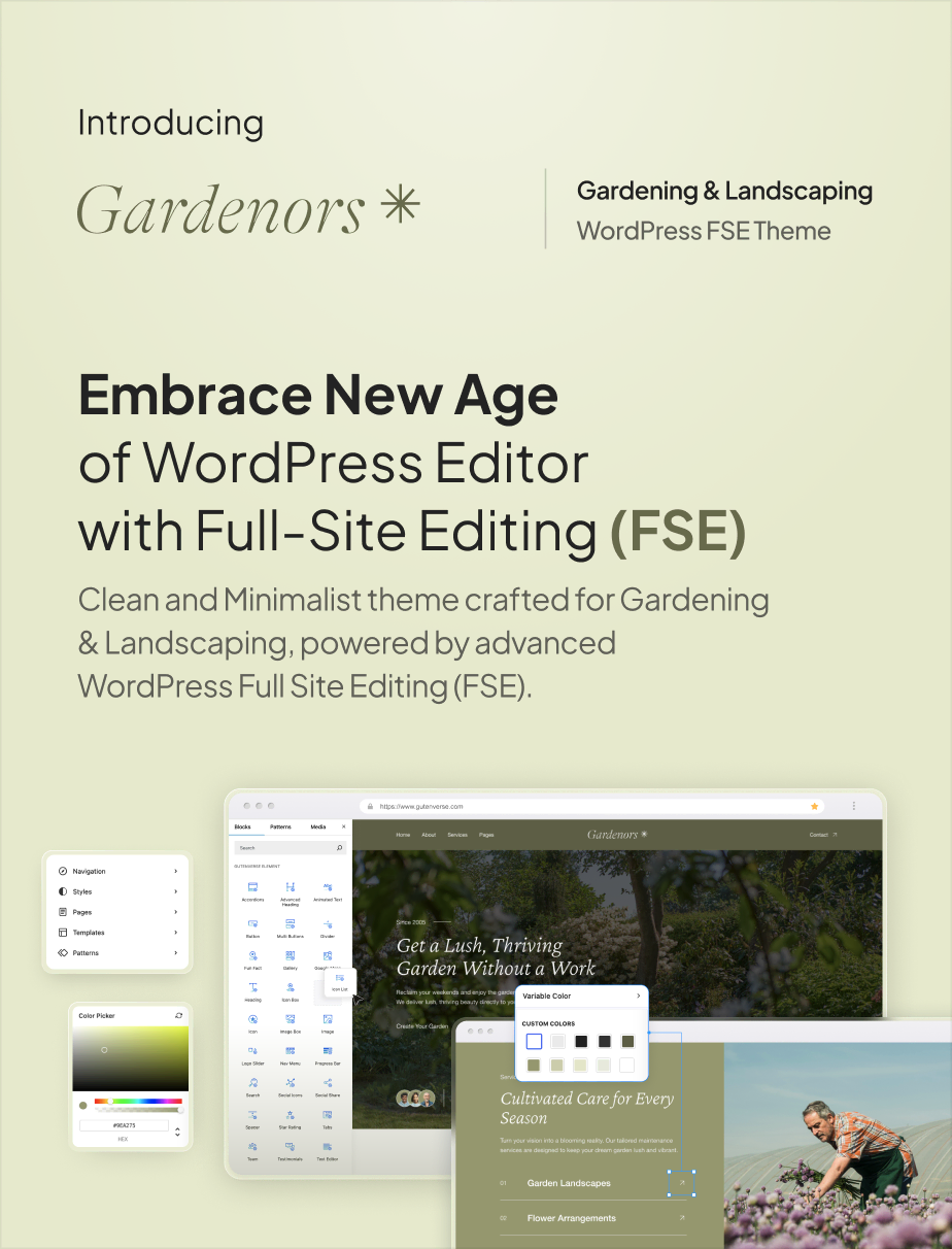 Gardenors – Gardening & Landscaping Gutenverse FSE WordPress Block Theme