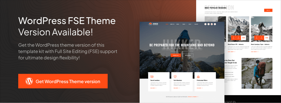 Hikker – Hiking & Mountain Trekking Elementor Template Kit