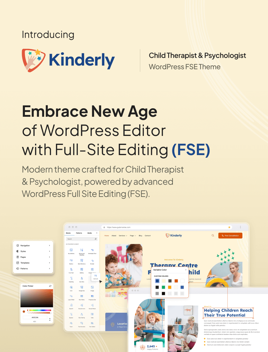 Kinderly – Child Therapist & Psychologist FSE WordPress Theme - 4