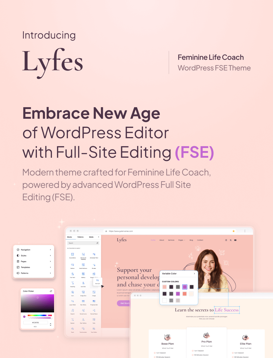 Lyfes – Feminine Life Coach & Speaker FSE WordPress Theme - 3