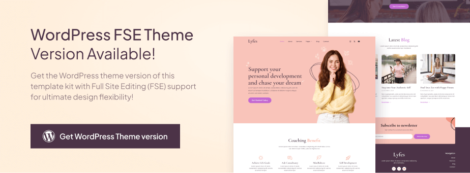 Lyfes – Feminine Life Coach & Speaker Elementor Template Kit