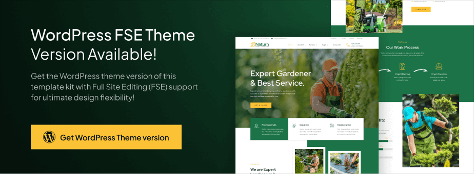Naturn – Landscape & Gardening Elementor Template Kit