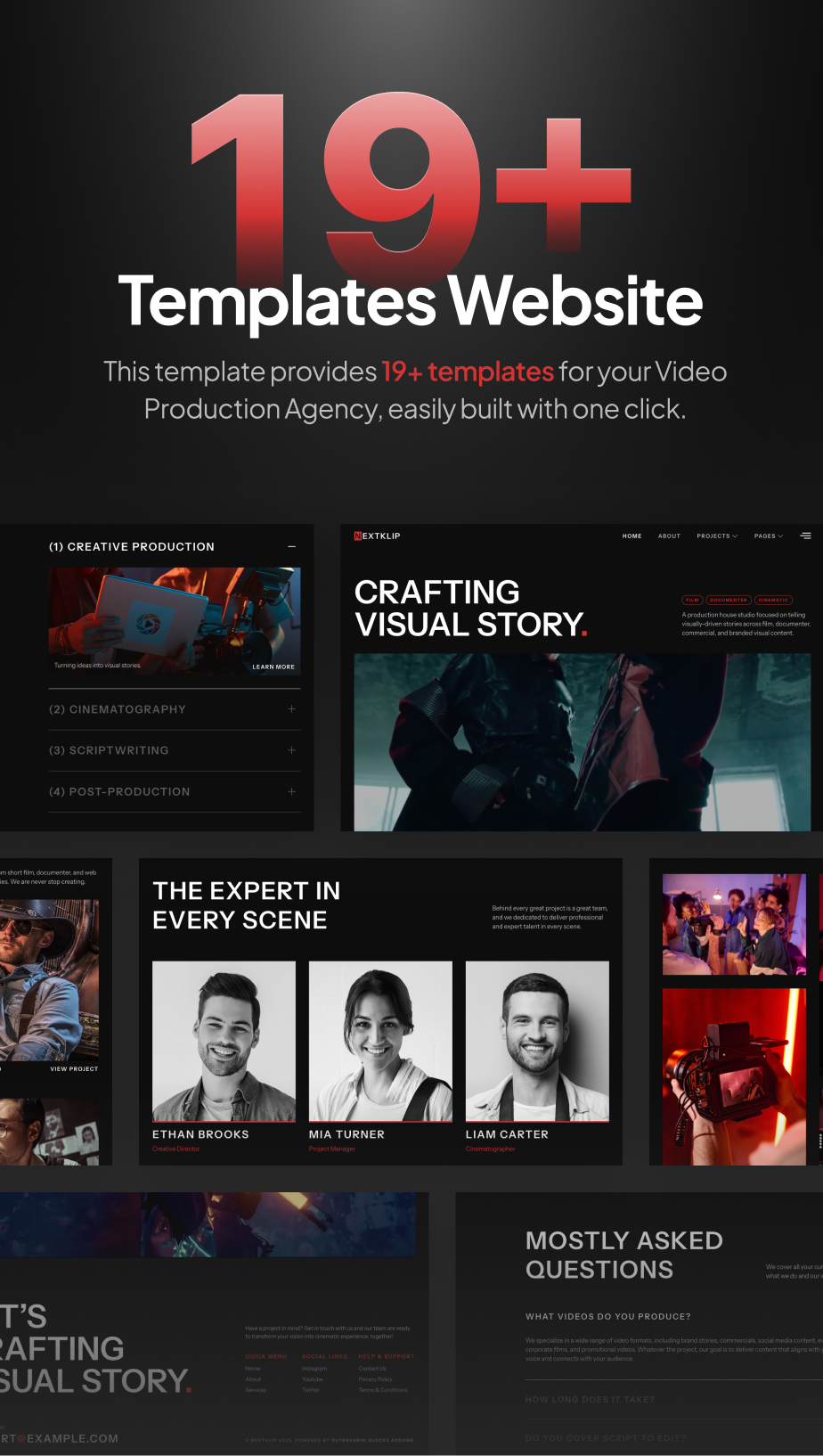 Nextklip – Video Production Agency Gutenverse FSE WordPress Block Theme
