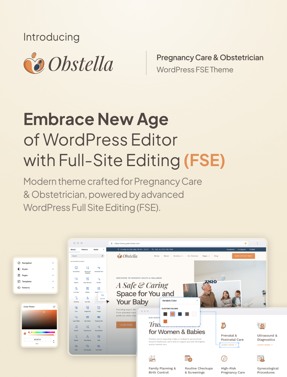 Obstella – Pregnancy Care & Obstetrician FSE WordPress Theme - 4