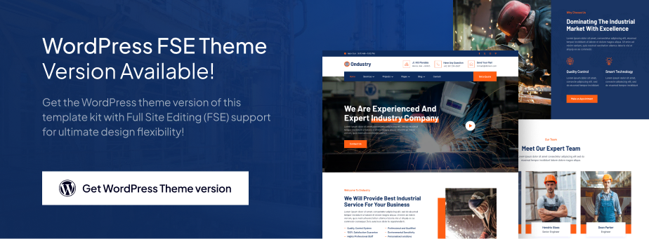 Ondustry – Industry & Manufacturing Elementor Template Kit