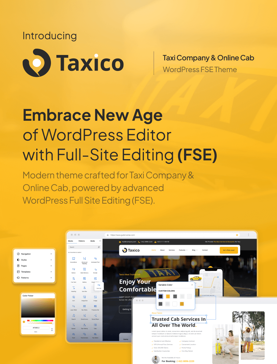 Taxico – Taxi Company & Online Cab Service FSE WordPress Theme - 4