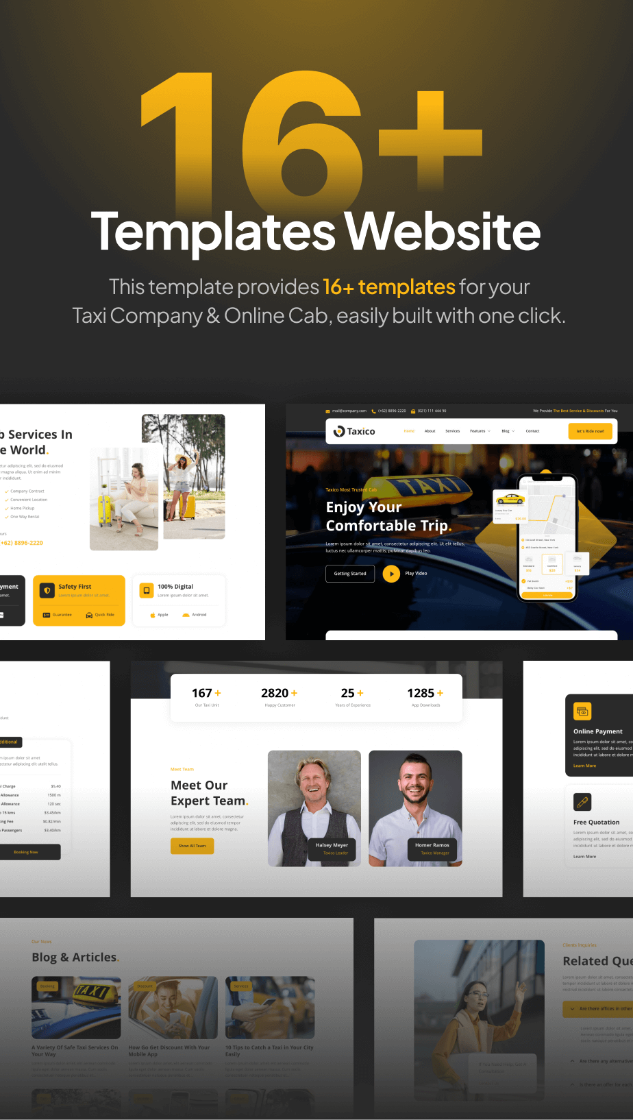 Taxico – Taxi Company & Online Cab Service FSE WordPress Theme - 5