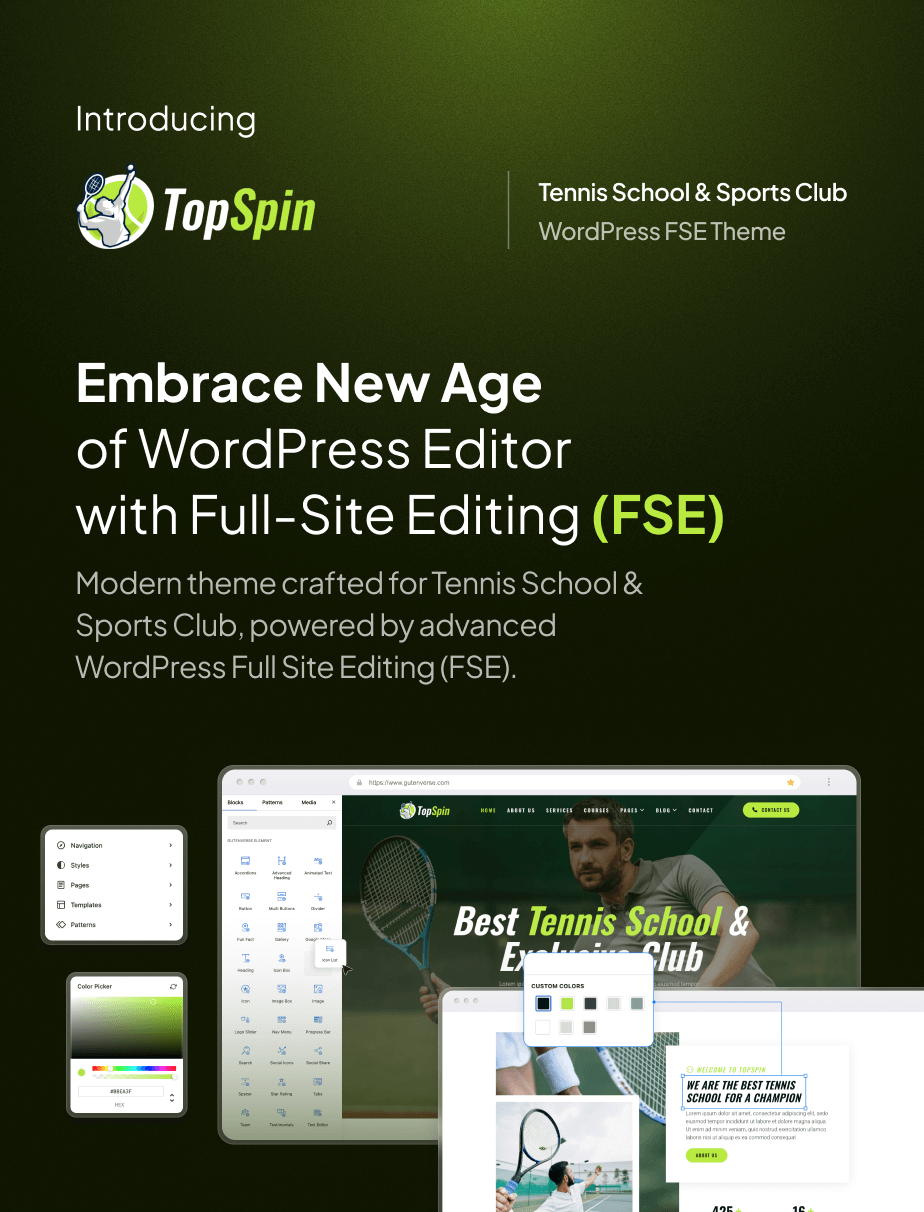 TopSpin – Tennis School & Sports Club FSE WordPress Theme - 3