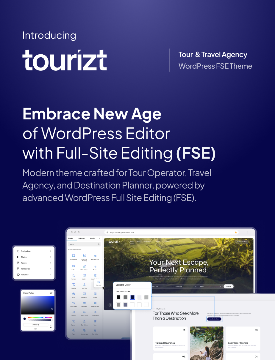Tourizt – Tour & Travel Agency Gutenverse FSE WordPress Theme - 4