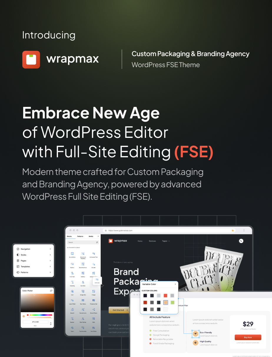 Wrapmax – Custom Packaging and Branding Agency FSE WordPress Theme - 4
